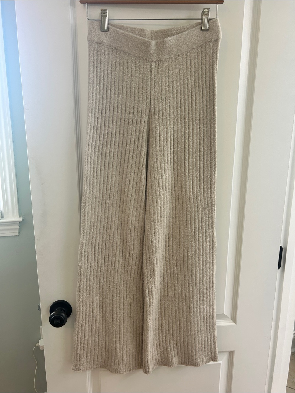 Rachel Zoe Ribbed Knit Tank & Pants Set — Beige - M - Picture 4 of 7